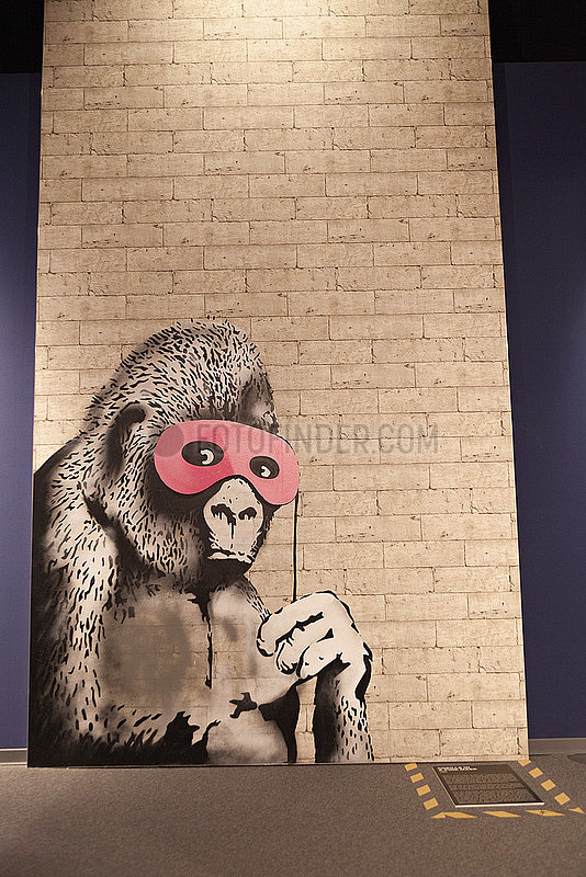 The Mystery of Banksy - An Unauthorized Exhibition -GORILLA IN A PINK MASK