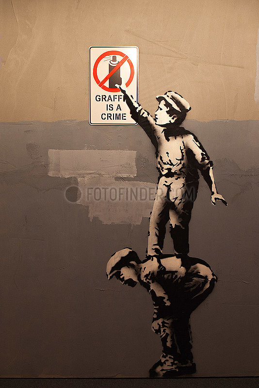 The Mystery of Banksy - An Unauthorized Exhibition - GRAFFITI IS A CRIME