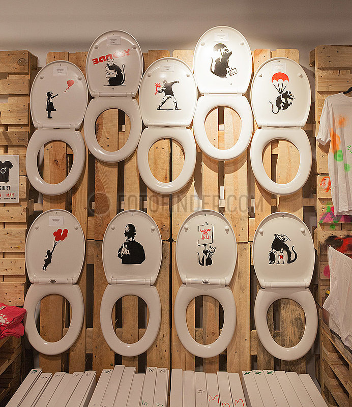 The Mystery of Banksy - An Unauthorized Exhibition - TOILET SEATS