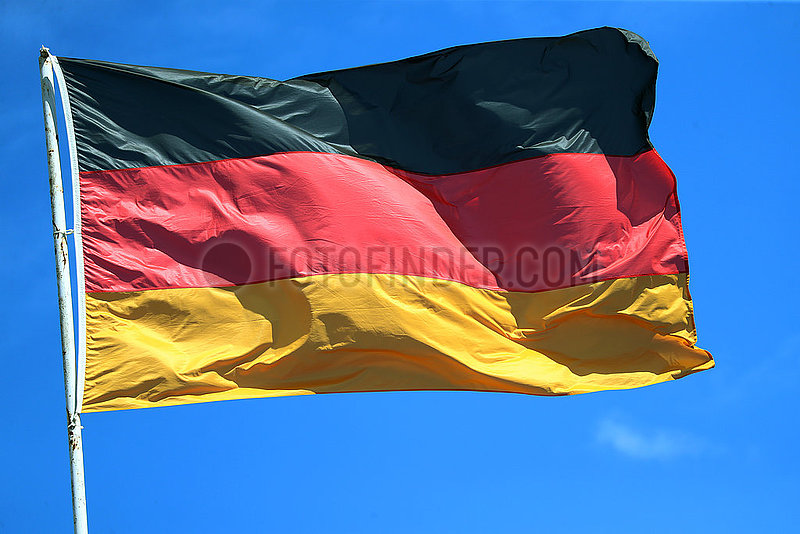 Hoppegarten,  Deutschland,  Nationalfahne der Bundesrepublik Deutschland