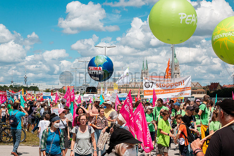 The G7 Demonstration in Munich,  Germany on June 25,  2022.