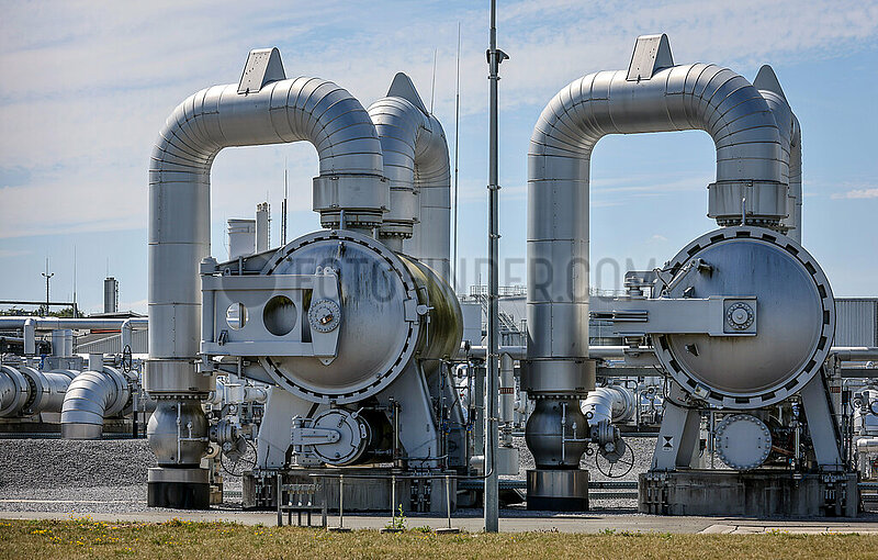 Erdgas Verdichterstadion und Pumpstation der Open Grid Europe,  Werne,  Nordrhein-Westfalen,  Deutschland,  Europa