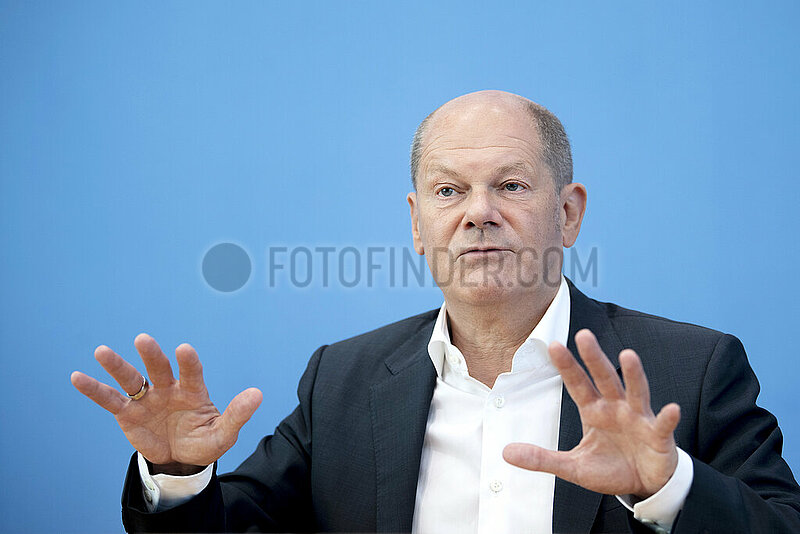 Olaf Scholz,  Bundespressekonferenz