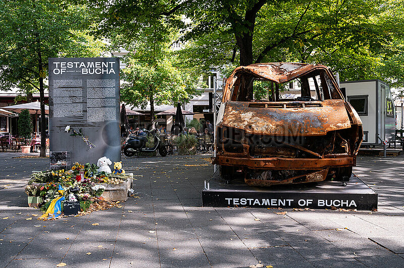 Berlin,  Deutschland,  Testament of Bucha Ausstellung ueber einen Fluchtversuch aus Butscha