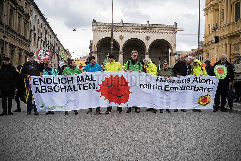 Demonstration gegen Atomkraft in München