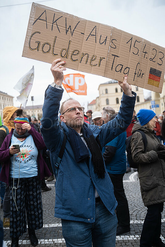Demonstration gegen Atomkraft in München
