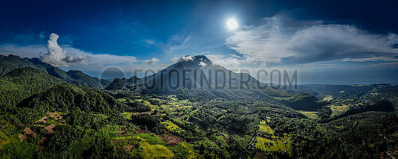 Drone Shot of Hibok Hibok Volcano