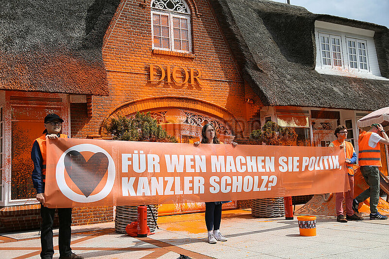 Letzte Generation besudelt Luxus-Boutiquen auf Sylt