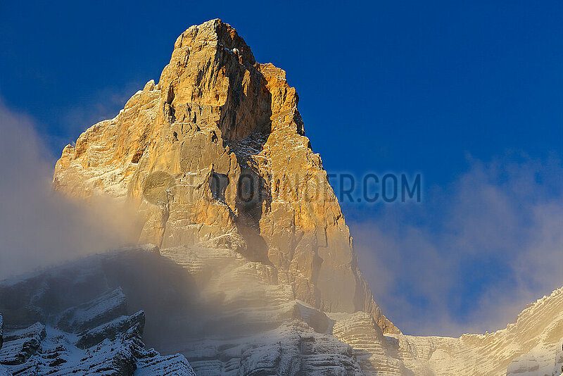 FRANCE. ISERE (38) VERCORS NATURAL PARK. NORTH-EAST FACE OF MONT AIGUILLE (2067M)
