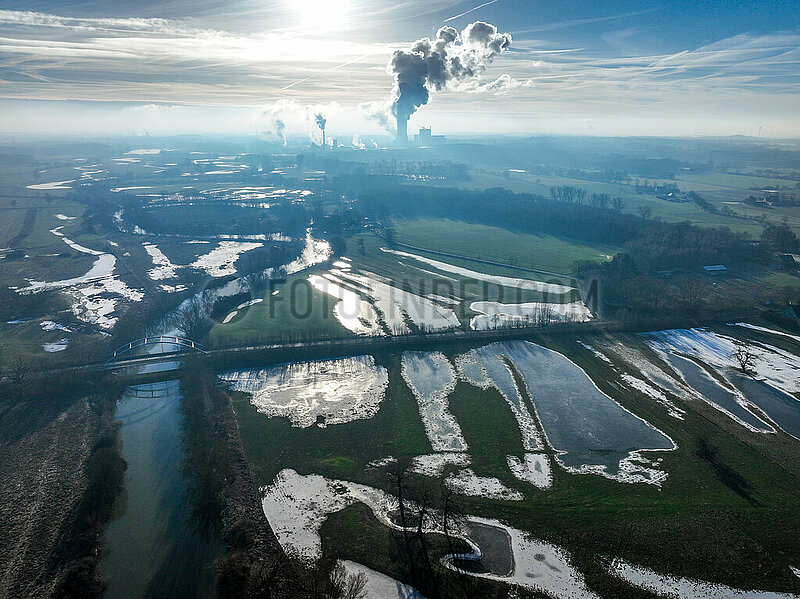 Nach dem Hochwasser an der Lippe,  Selm-Waltrop,  Nordrhein-Westfalen,  Deutschland