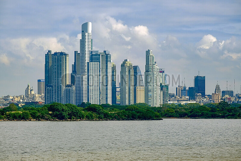 Skyline,  Buenos Aires,  Rio de la Plata,  Argentinien