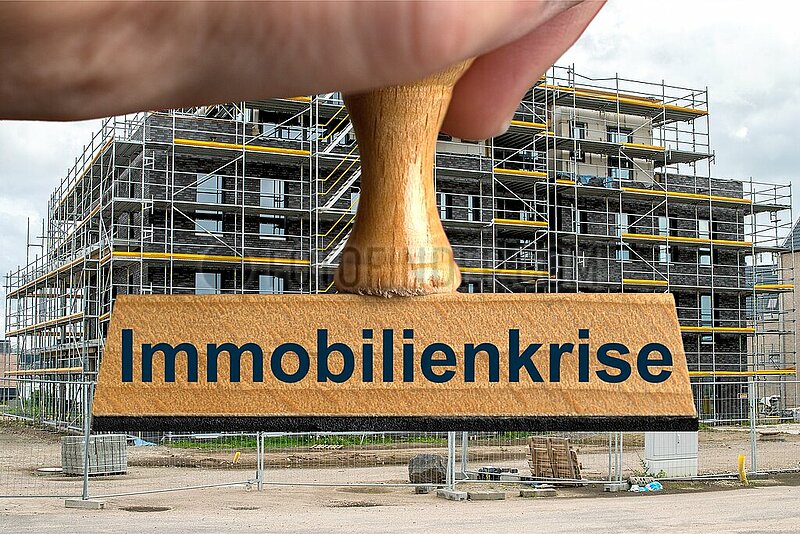 Symbolischer Stempel Immobilienkrise