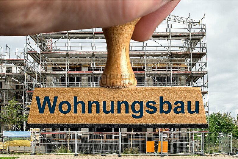 Symbolischer Stempel Wohnungsbau