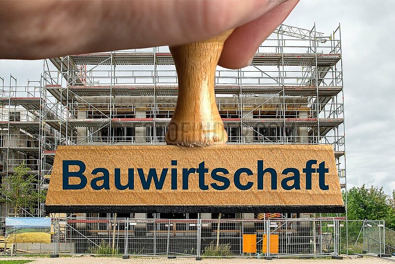 Symbolischer Stempel Bauwirtschaft