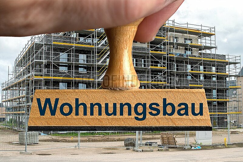 Symbolischer Stempel Wohnungsbau