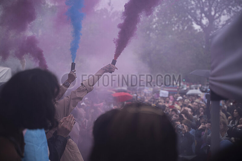 Demonstration für Rechte für trans Menschen in Paris