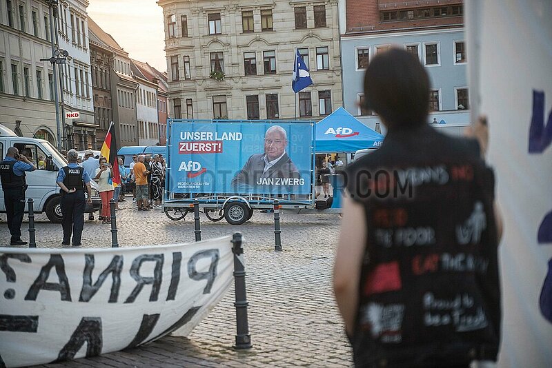 Afd Kundgebung in Pirna und Gegendemo