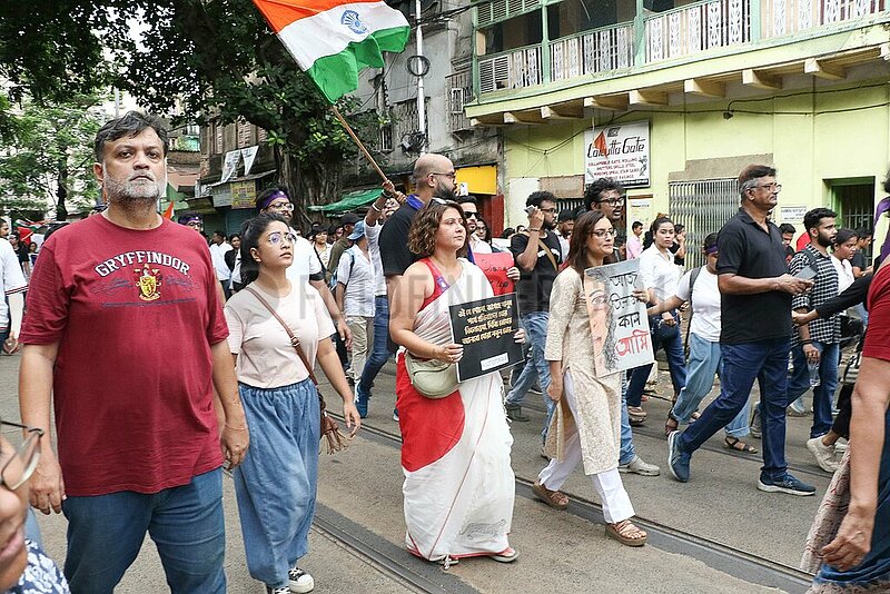 Protest Condemning The Murder Of a Medic Woman