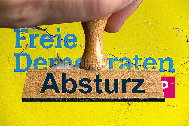 Symbolischer Stempel Absturz