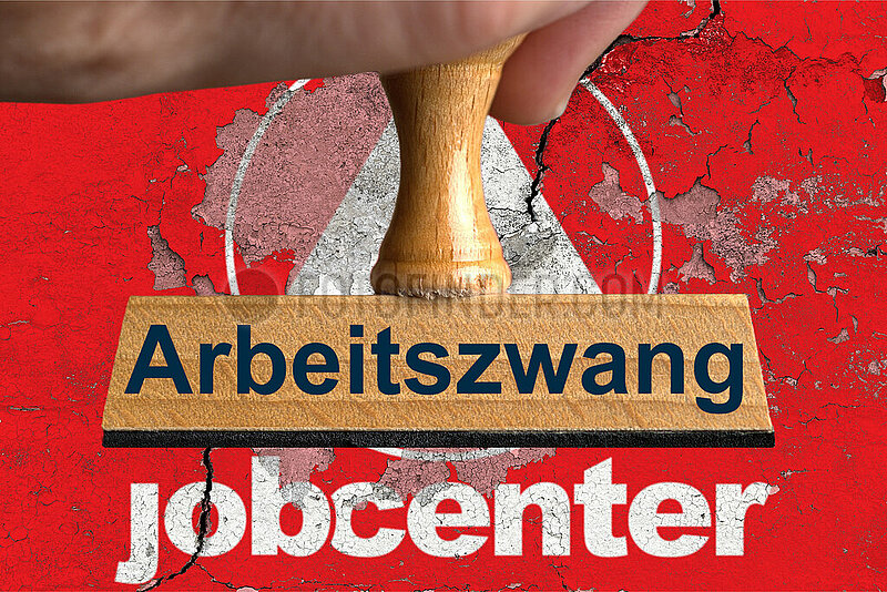 Symbolischer Stempel Arbeitszwang