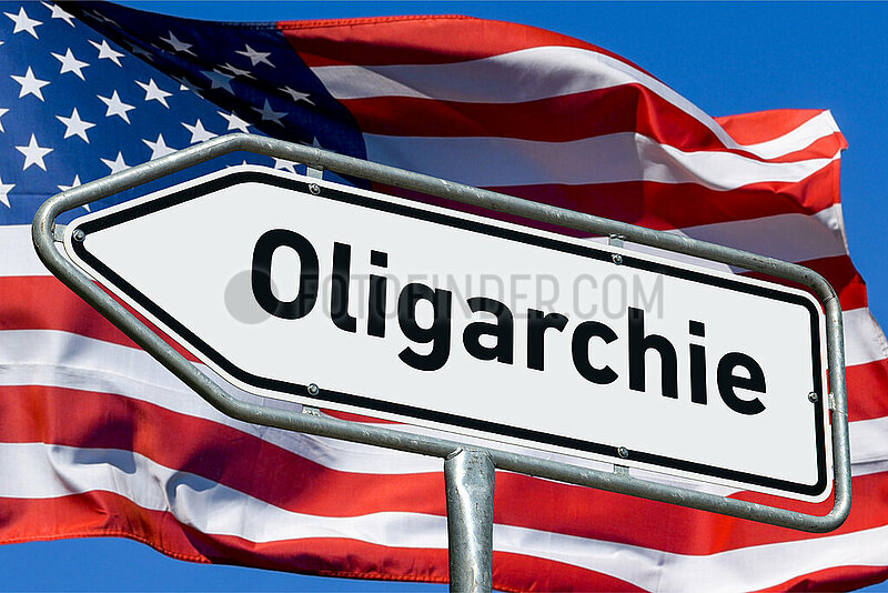 Symbolischer Wegweiser Oligarchie