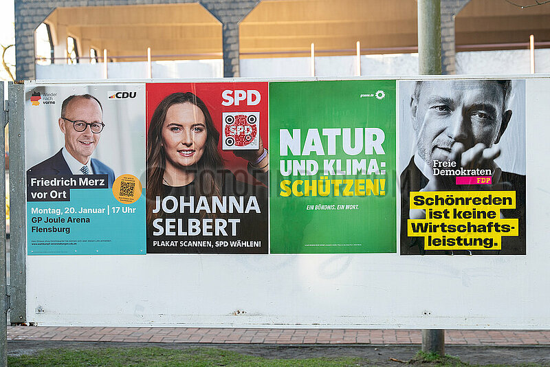 Wahlplakate in Schleswig