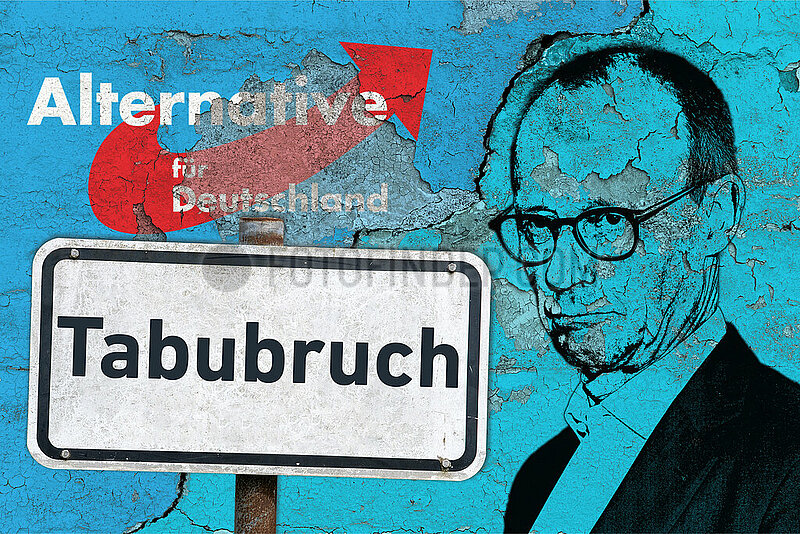 Symbolisches Schild Tabubruch