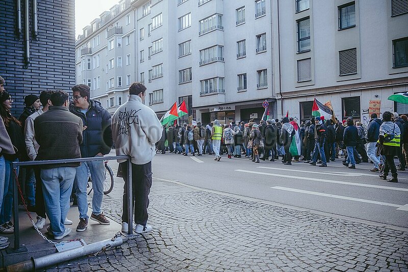 Demonstration in München von Academics for Justice für Gerechtigkeit in Gaza