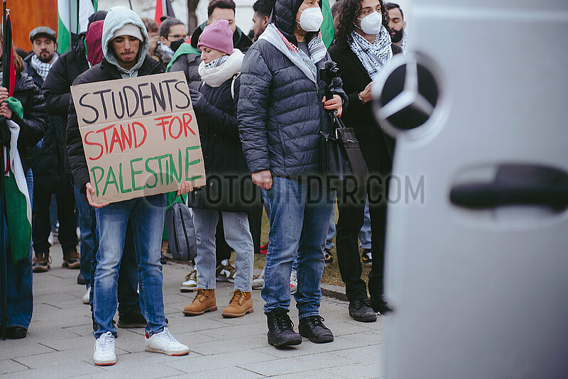 Demonstration in München von Academics for Justice für Gerechtigkeit in Gaza