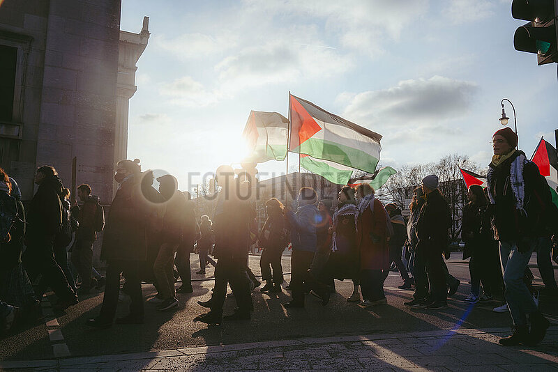 Demonstration in München von Academics for Justice für Gerechtigkeit in Gaza