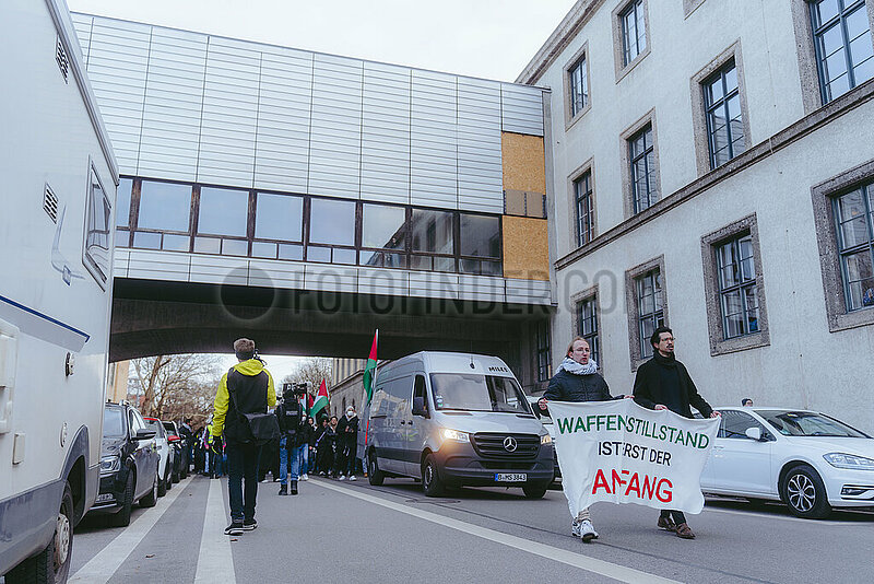 Demonstration in München von Academics for Justice für Gerechtigkeit in Gaza