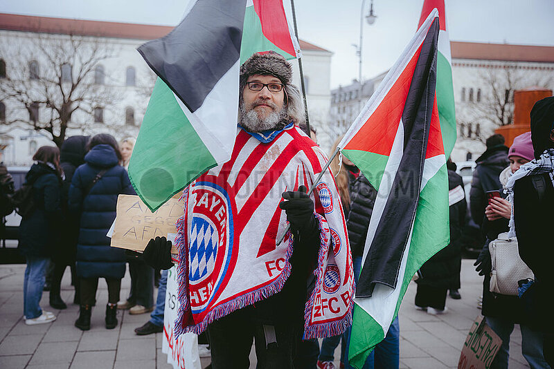 Demonstration in München von Academics for Justice für Gerechtigkeit in Gaza