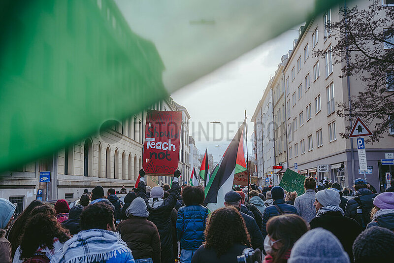 Demonstration in München von Academics for Justice für Gerechtigkeit in Gaza