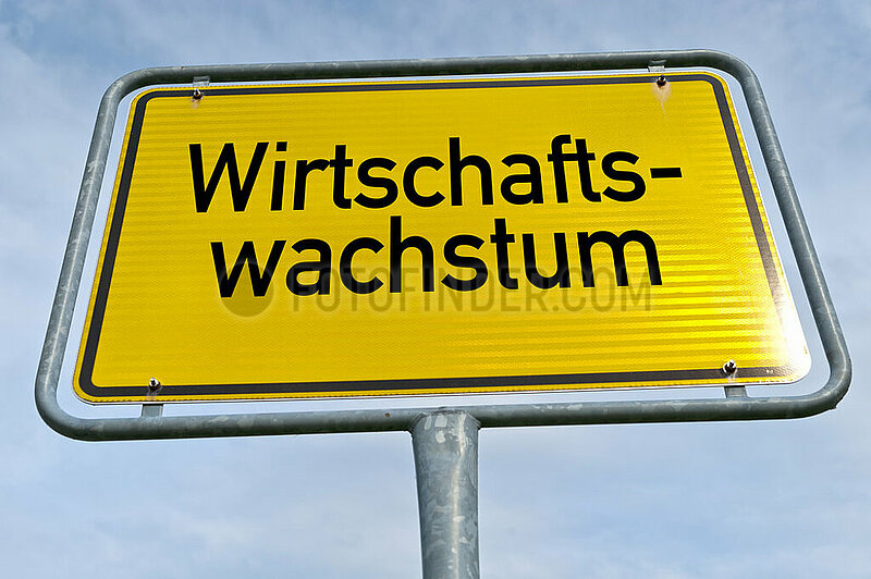 Symbol für Wirtschaftswachstum,  Fortschritt und steigender Wohlstand