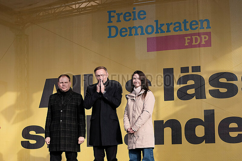 Christian Lindner in Berlin bei FDP-Kundgebung