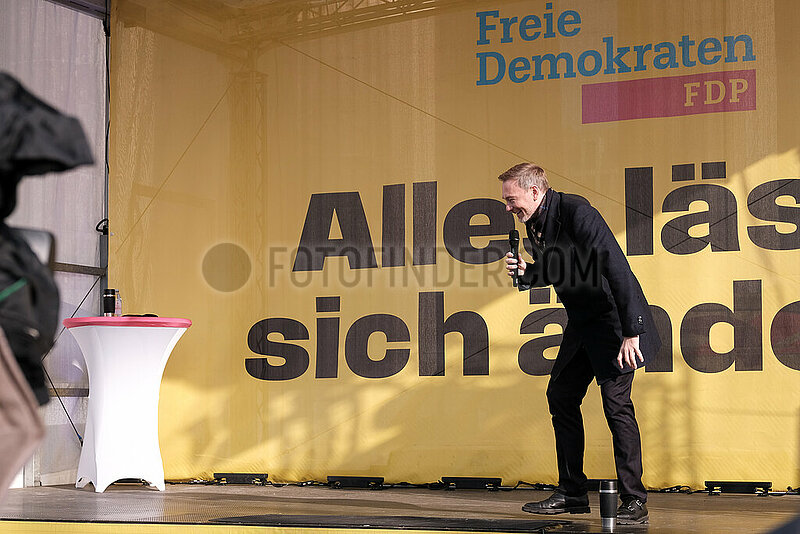 Christian Lindner in Berlin bei FDP-Kundgebung