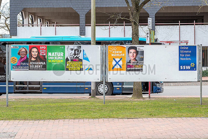 Wahlplakate in Schleswig