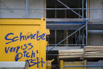 Graffiti Schwabe verpiss Dich
