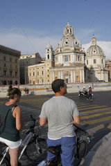 Radfahrer in Rom