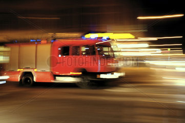 Feuerwehrwagen im Einsatz