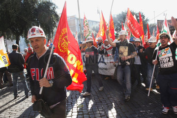 FIOM Gewerkschaftler in Rom