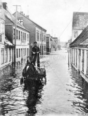 Pferdekutsche Ueberschwemmung