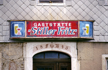 Gaststaettenreklame in Sachsen