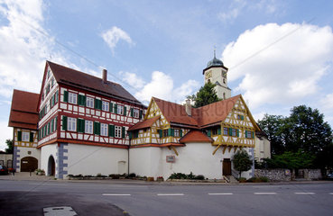 Das Wahrzeichen von Laichingen: die Kirchenburg St. Alban.