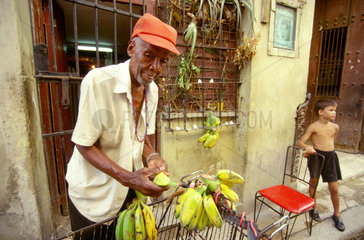 Kochbananen zu verkaufen - jede Einnahmequelle ist den Einheimischen in Havanna recht.