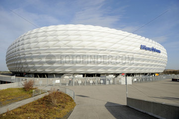 Die Allianz-Arena in Muenchen. Das Heimstadion der Vereine FC Bayern Muenchen und TSV 1860 Muenchen.