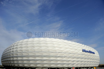 Die Allianz-Arena in Muenchen. Das Heimstadion der Vereine FC Bayern Muenchen und TSV 1860 Muenchen.
