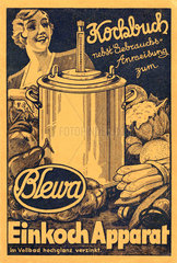 Einkochapparat von Blewa  1929