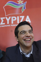 Spitzenkandidat Alexis Tsipras besucht die nordgriechische Stadt Drama