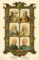saechsische Kurfuersten und Koenige  Portraetbilder  1889
